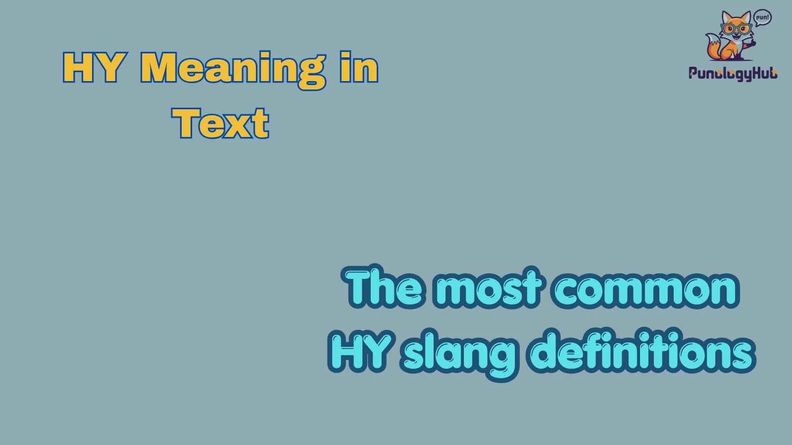 HY Meaning in Text