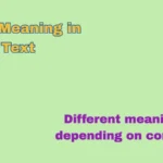 WTW Meaning in Text