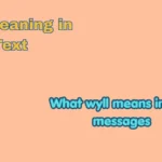 Wyll Meaning in Text