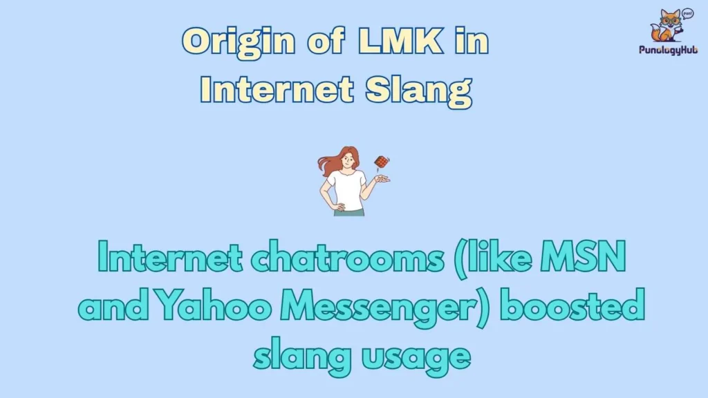 Origin of LMK in Internet Slang