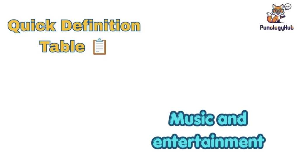 Quick Definition Table 📋