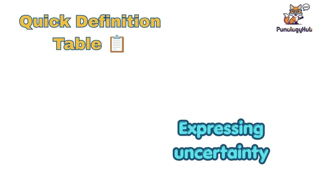 Quick Definition Table 📋