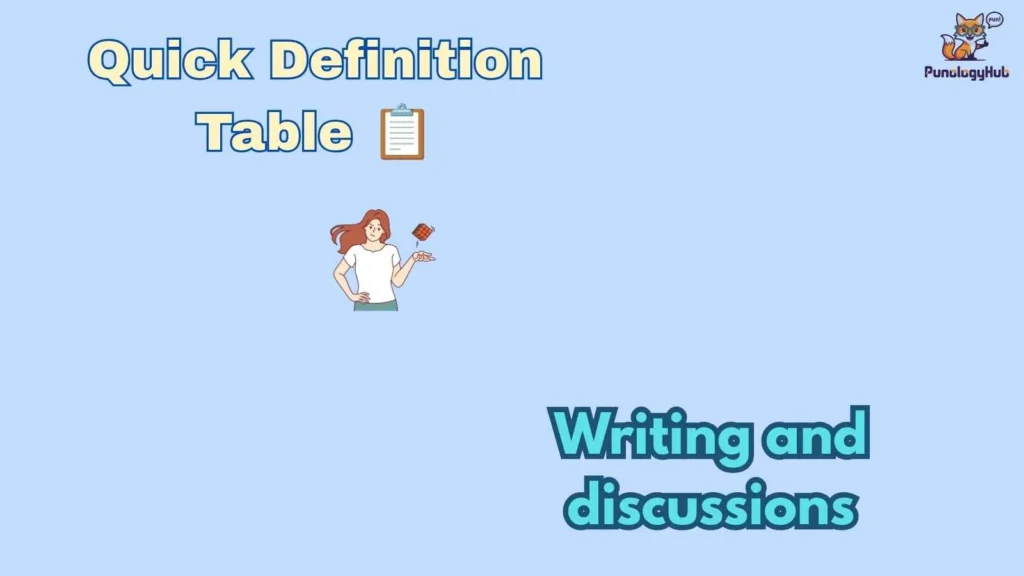 Quick Definition Table 📋